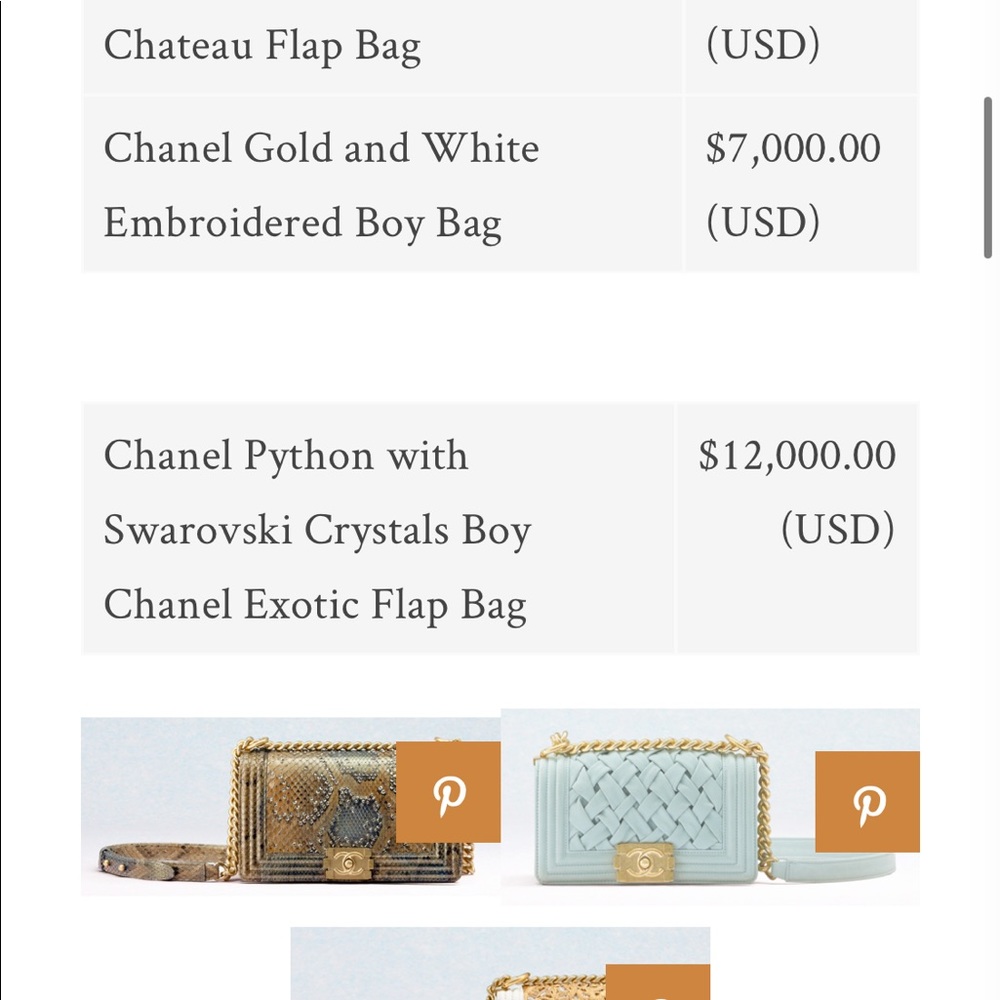 Chanel Versailles Gold and white embroidered mini boy - Picture 6 of 15